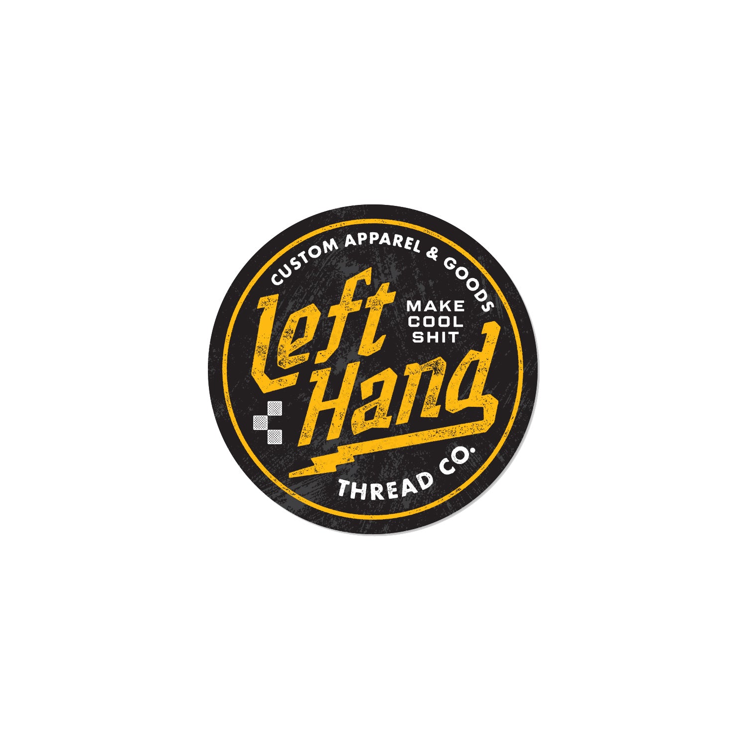Left Hand Thread Grunge Sticker – Left Hand Thread Co.
